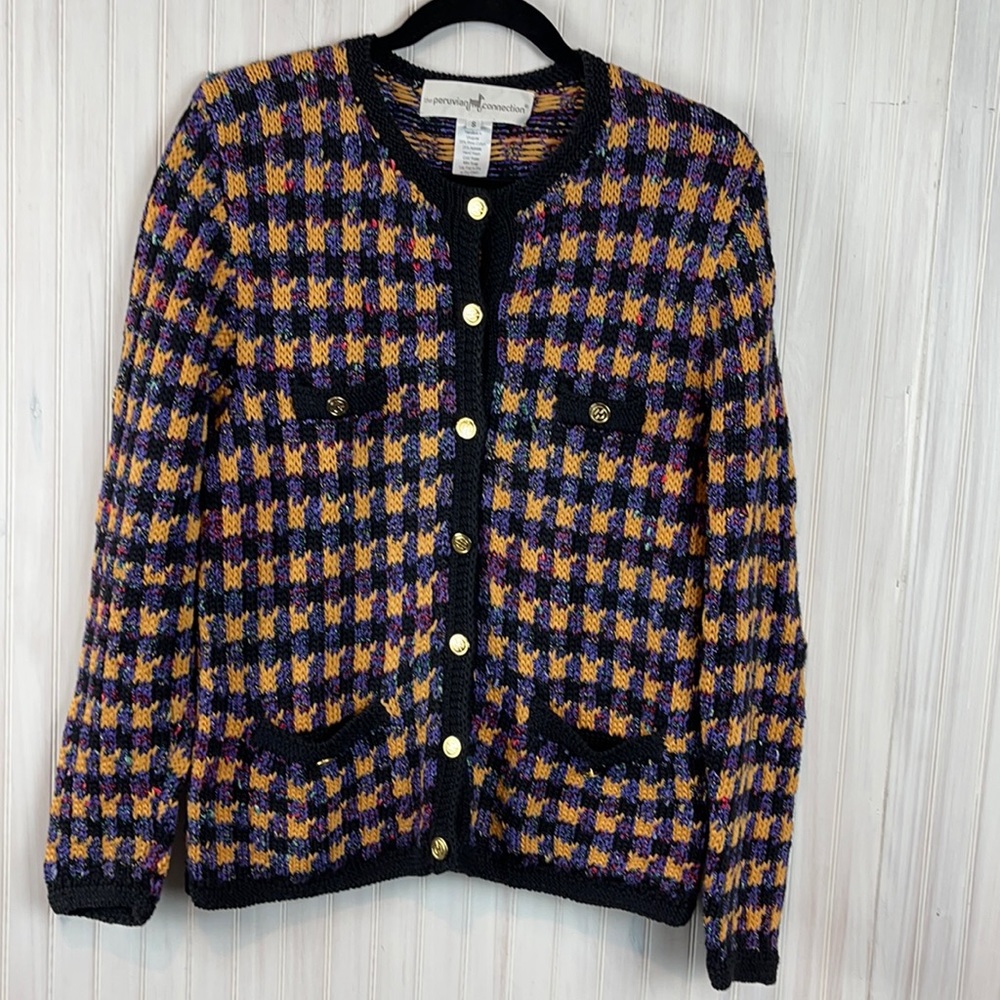PERUVIAN CONNECTION HEAVY CARDIGAN BLAZER